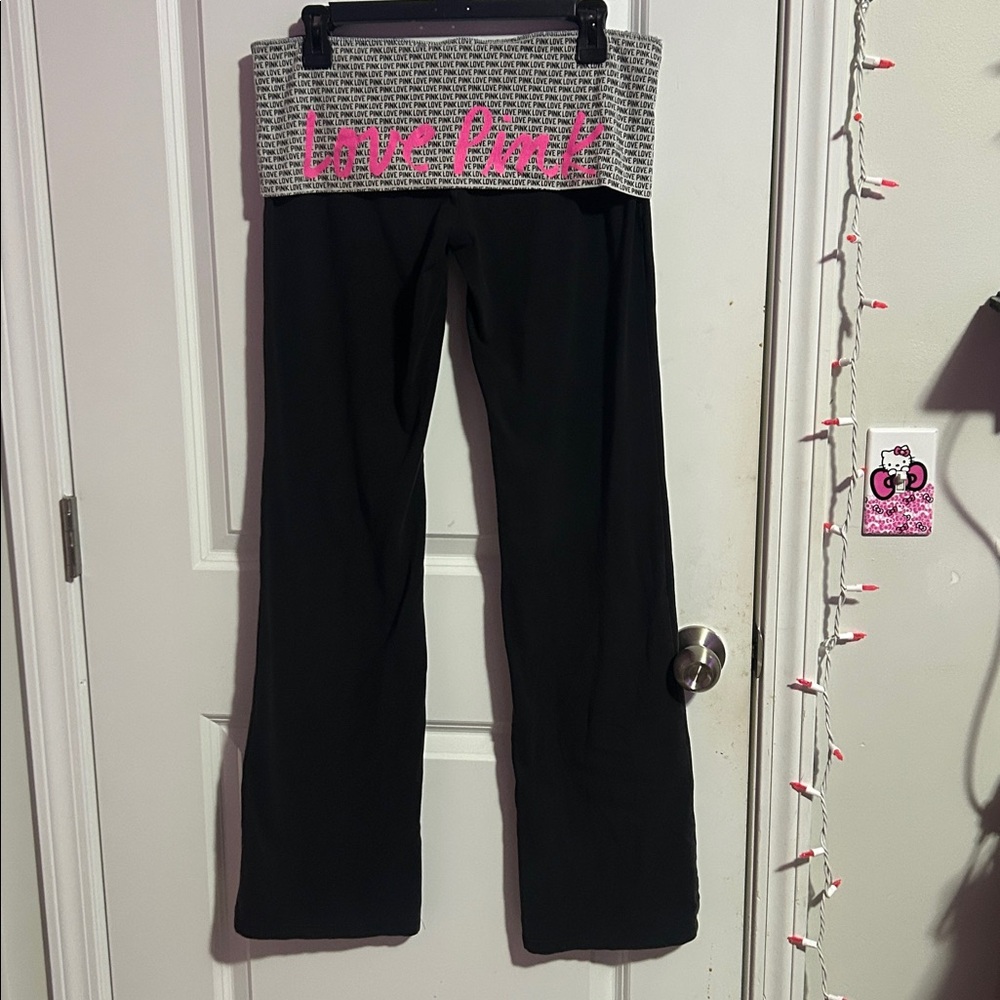 PINK vs Fold over flare yoga pants